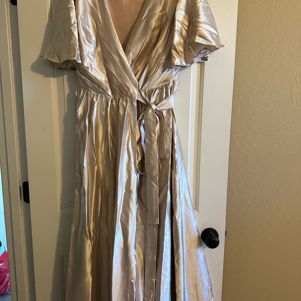Champaign bridesmaid dress
